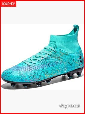 High-Top Soccer Cleats for Men Women Youth Indoor Outdoor Athletic Shoes